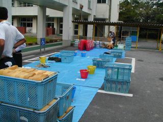 掃除道具の片づけ風景